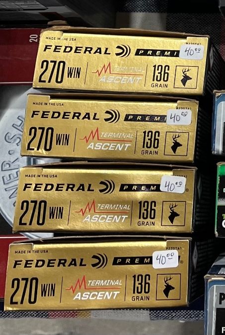 270 WIN FEDERAL TERMINAL ASCENT 136 grain ammo