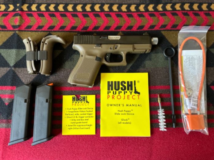 Glock 19 Hush Puppy Project 9 mil Suppressor 