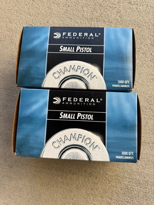 Federal Small Pistol Primers 2000 qty