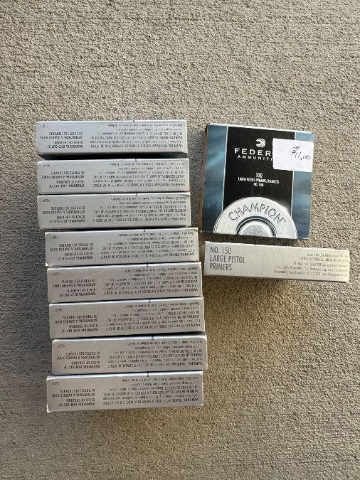 Federal Large pistol primers 1000qty