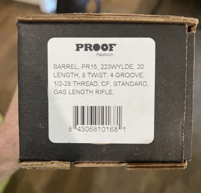 Proof research carbon 223 wylde AR barrel 20”
