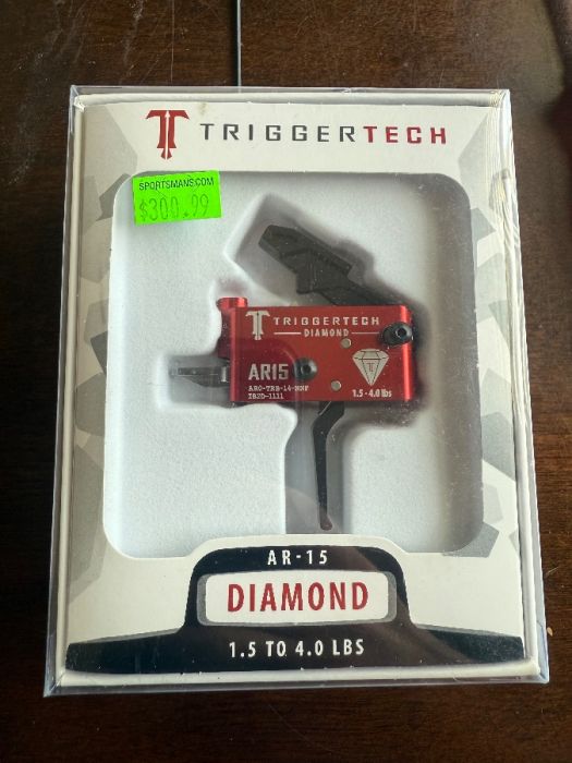 TriggerTech Diamond adjustable AR15 trigger flat