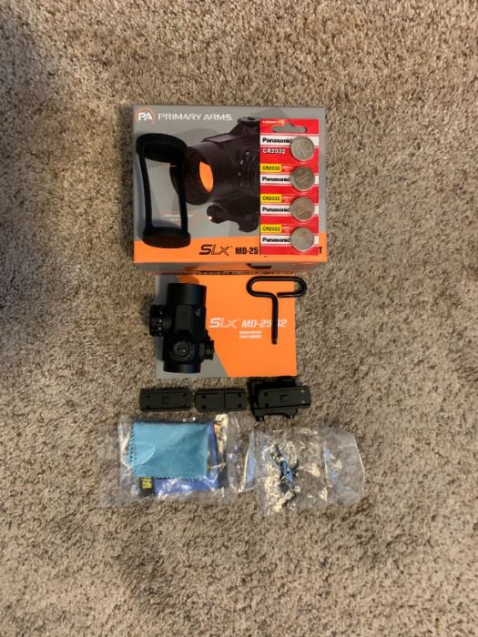 WTS: Primary Arms SLx MD-25 G2 RDS w/Extras