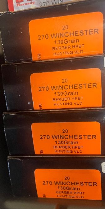 HSM trophy gold 270 win 130gr  Berger PRICE DROP!