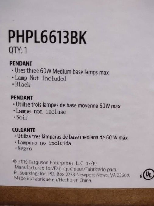 20&quot; pendant light
