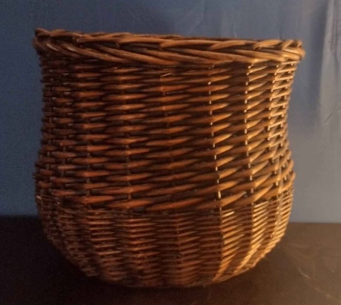 large wicker basket planter