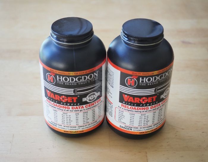 Two 1 lb factory sealed cans of Hodgdon Varget