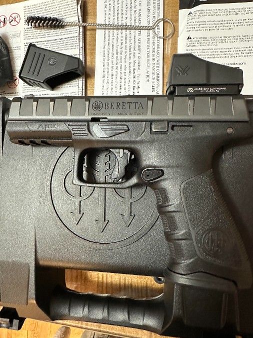 Baretta 9mm Vortex venom red dot boxes and stuff