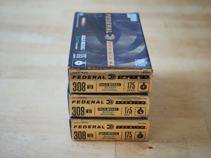 3 boxes (60 rounds) of Federal Gold Match 308 Win 