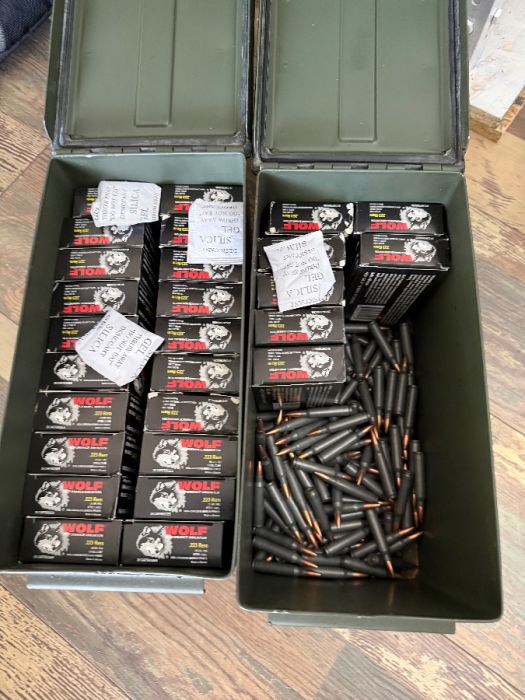 700rds Wolf .223 Steel Case ammo with metal cans