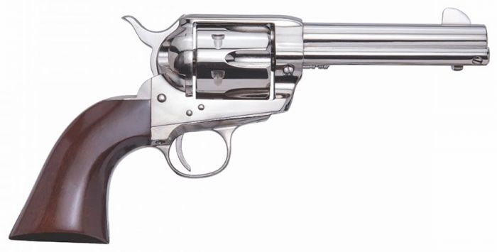 Cimarron Pistoleer 45LC 4.75 Nickel Walnut 6rd