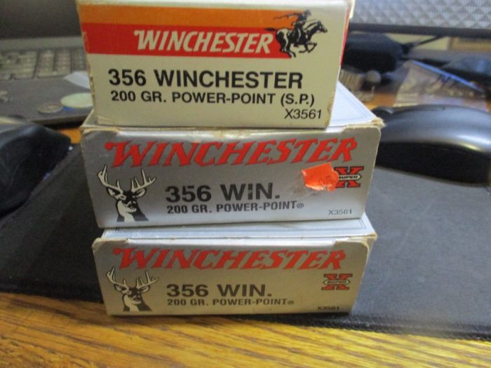 3 boxes 356 Winchester 200 GR. Cartridges Ammo 