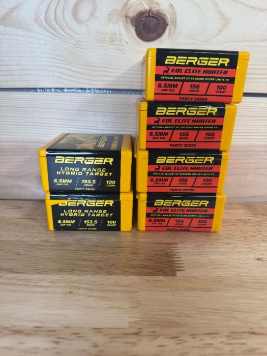 Berger 156gr 6.5mm EOL Elite Hunter/ LRHT 153.5GR 