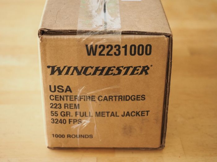 1000 rounds Winchester brass case 223 Rem 55 FMJ