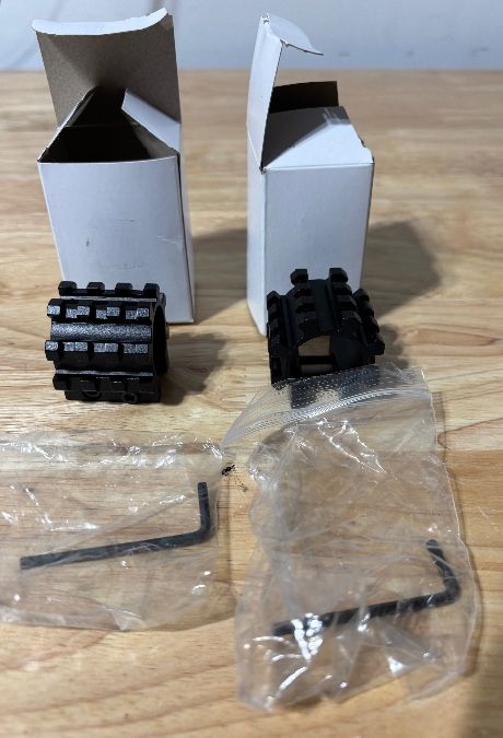 2 picatinny barrel clamps Shotgun/big bore rifle