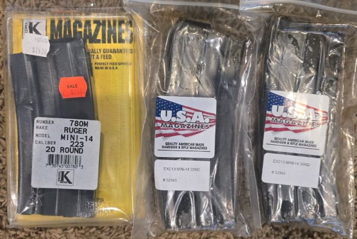 3 Mini-14 steel mags