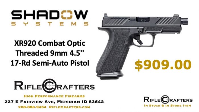 SHADOW SYSTEMS XR920 COMBAT 9MM 17RD BLACK 