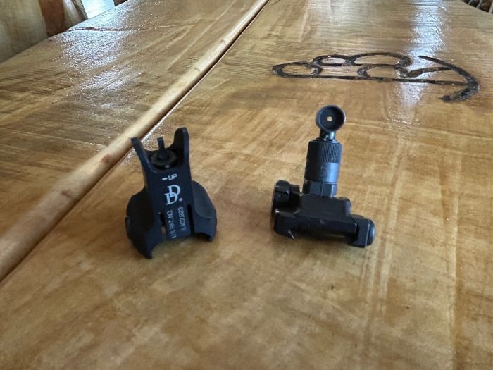 KAC micro rear sight and DD fixed front sight
