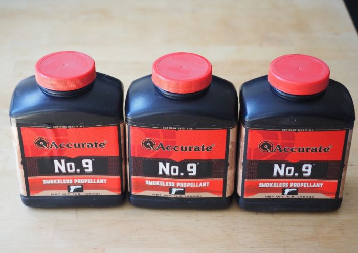 3 x 1 lb factory sealed cans of Accurate #9 Powder