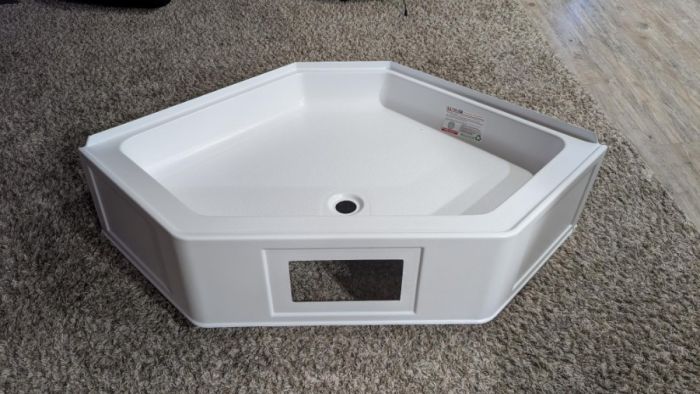 34x34 RV Neo-Angle Shower Base (Specialty Rec)