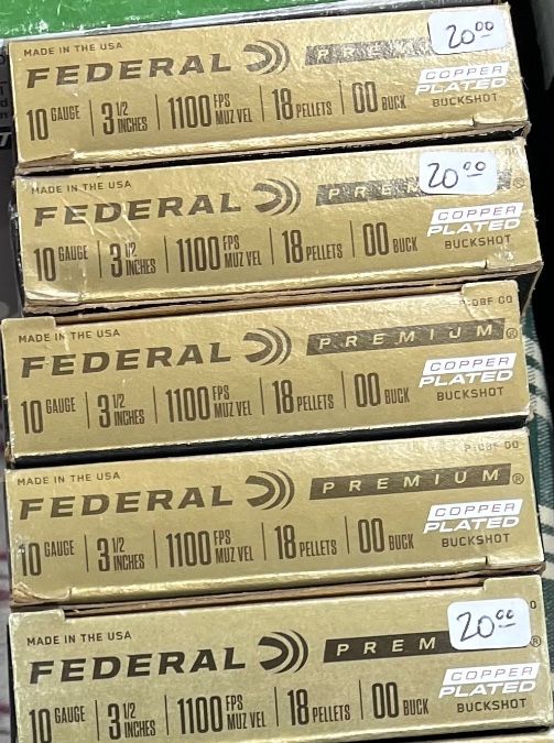 Federal premium 10 gauge buckshot Copper plated  