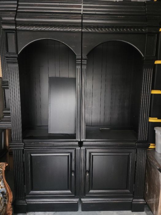 Side cabinets stored next to each other