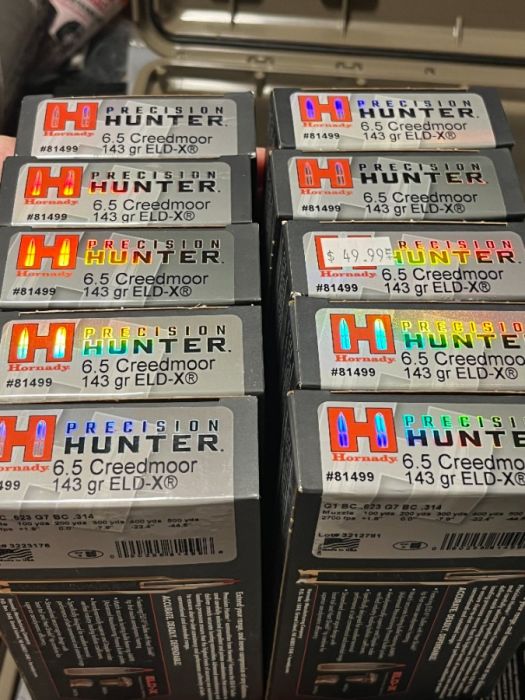 6.5 Creedmoor 143 Grain Hornady ELD-X 