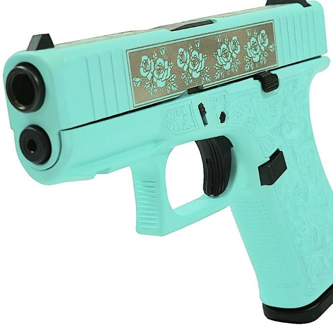 GLOCK 43X Custom &quot;Tiffany Glock &amp; Roses&quot; 9MM $585