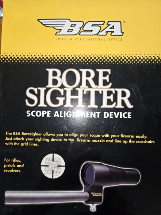 BSA Bore sighter $40 bonus shooting glasses