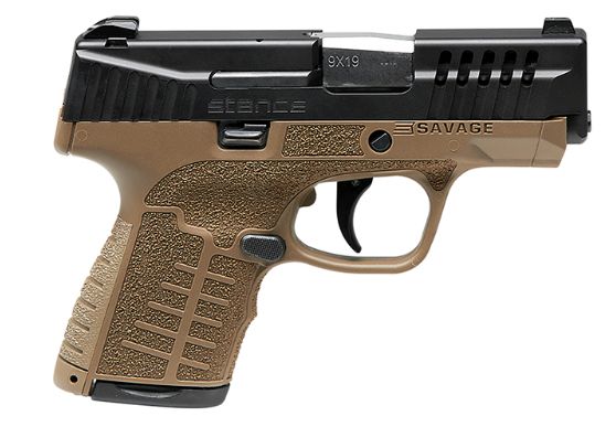 Savage Stance MC9 9MM FDE/BKL Ported NMS 10+1