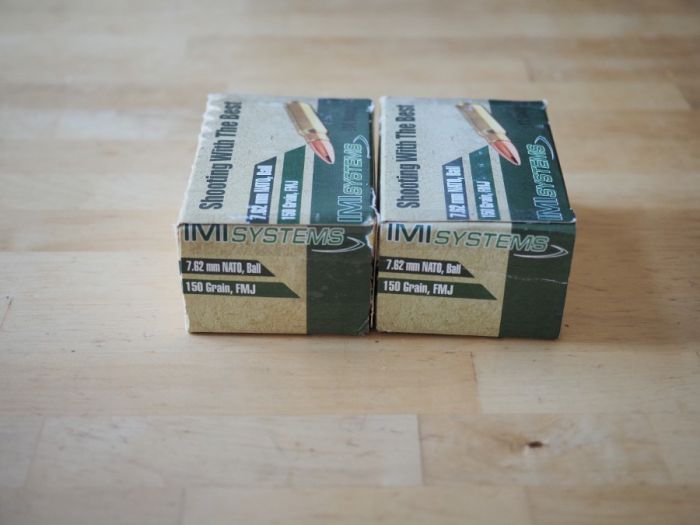 100 rounds of IMI factory new 7.62 NATO 150 gr FMJ