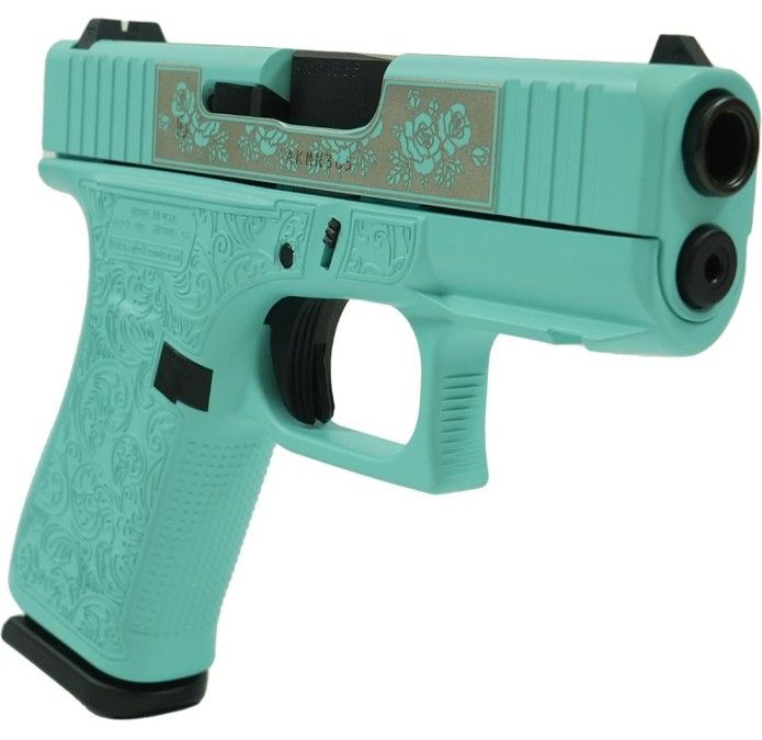 GLOCK 43X 9MM GLOCK &amp; ROSES ROBIN EGG BLUE $585