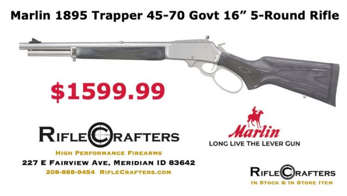 Marlin 1895 Trapper 45-70 Govt 16.1&quot; 5-Rd Rifle
