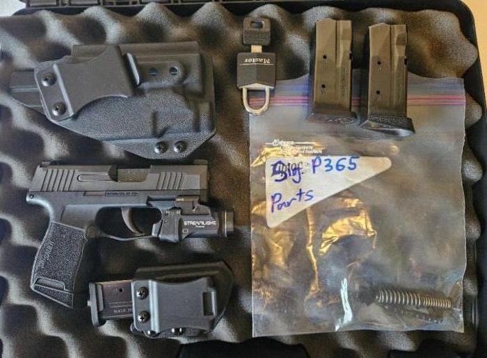Sig Sauer P365 w/Magazines, Holster, Light, etc. 