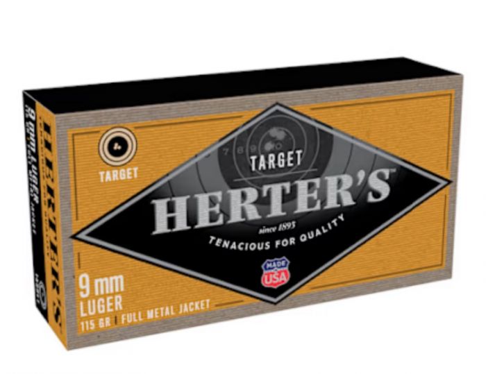 9mm 500 Rounds Herters Target Load
