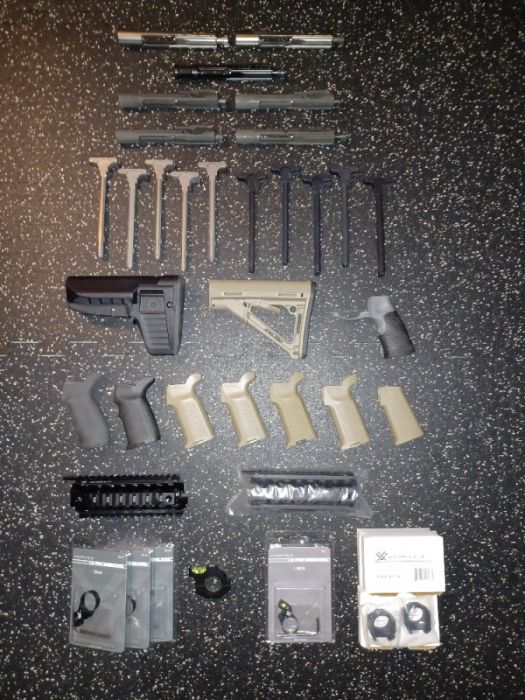 AR15 PARTS/ACCESSORIES-BCG, CH, GRIPS, RINGS, ETC